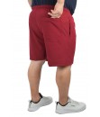 Short Bermuda Tactel Elastano Extra Grande Plus size Liso Vermelho